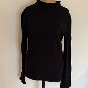Bassike sz XS Classic Black Women's long sleeve Top 100% copying good condition